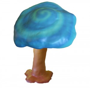 Large Blue Swirl Mushroom