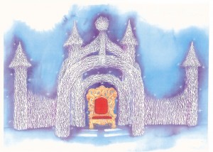 Giant Santa Throne artwork manzanita santa claus set