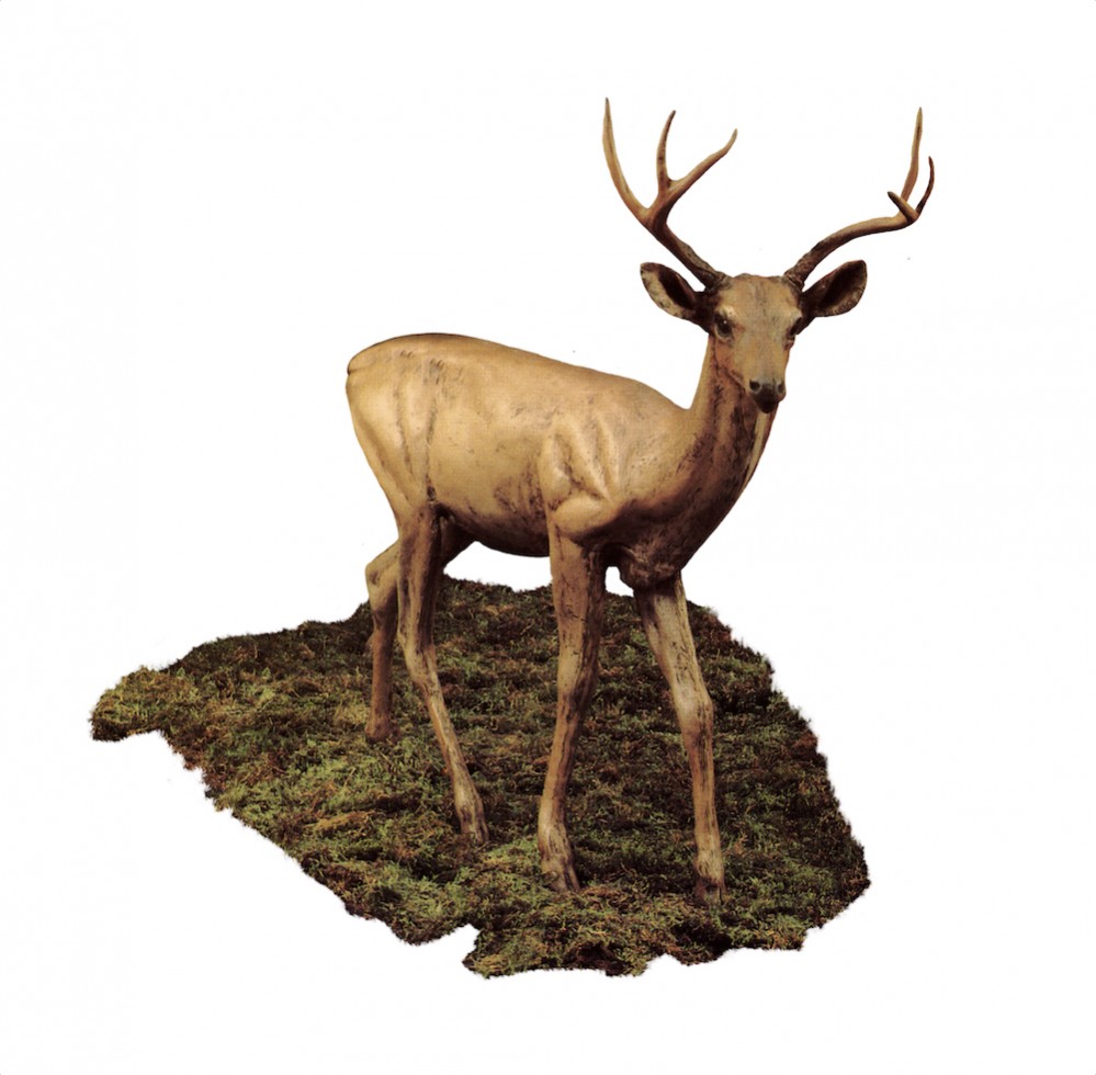 sculpted fiberglass deer medim size