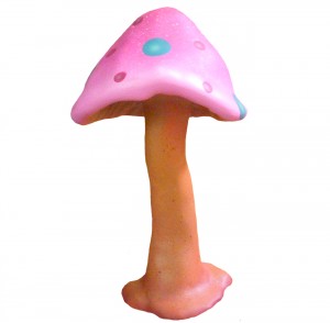 mushroom toadstool medium size pink
