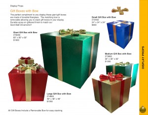 Barrango Catalog - Christmas Decorations fiberglass decor props out door gift boxes giant gift boxes presents packages