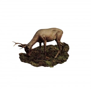 Sculpted fiberglass Deer small fiberglass grazing doe or deer