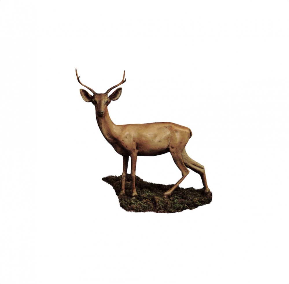 sculpted fiberglass deer - natural deer