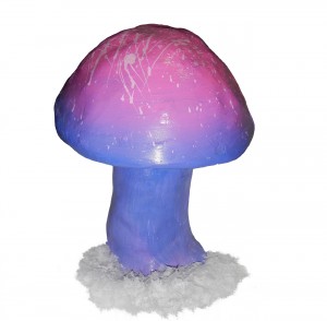 small mushroom toad stool purple