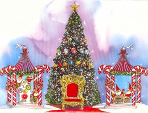 giant Santa Throne artwork candy land 2 santa claus set