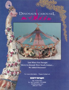 Dinosaur carousel flyer info