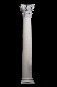 small corinthian capital on smooth column