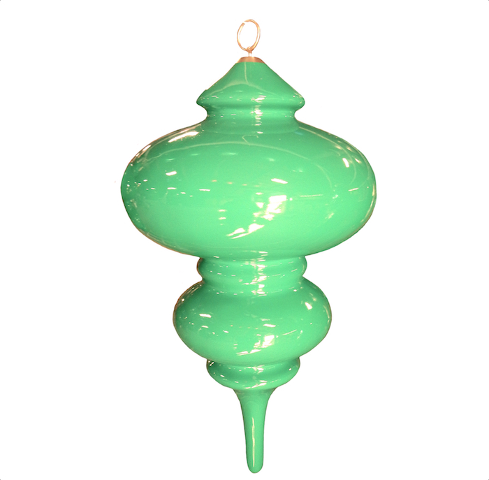48 inch green painted finial christmas ornament