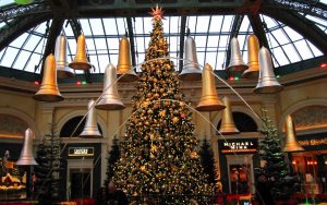 Giant Christmas Bells at Bellagio Las Vegas