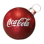 custom logo ball ornament coca cola logo ornament