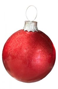 Fire Red glitter ball ornament