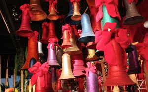 giant Christmas Bell ornaments in Barrango showroom