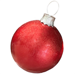 Red Glitter Ball ornament oversized ball ornaments