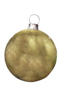 gold glitter ball ornament