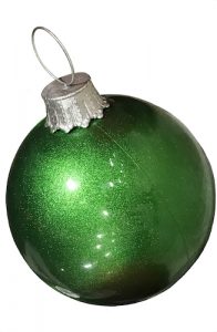 Moss Green Lime Green glitter ball ornament