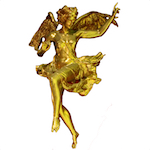 religious icons fiberglass flying neapolitan angel