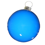 Painted Blue ball oversized ornament