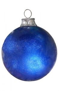 Royal Blue glitter ball ornament