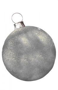 Silver Glitter Ball ornament