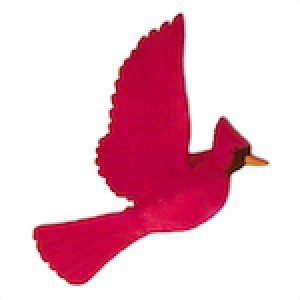 Spring birds cardinal fiberglass bird prop