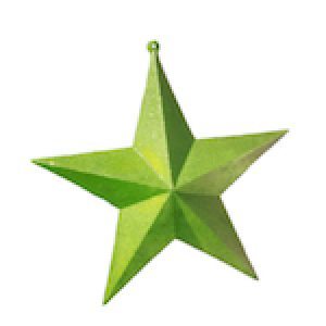 Green glitter star ornament oversized ornaments