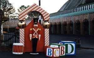 Toy Soldier with Geometric candy striper archway