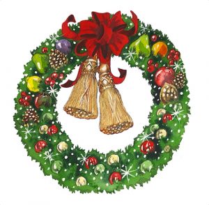 Barrango artwork mountain pine artificial wreaths for Christmas