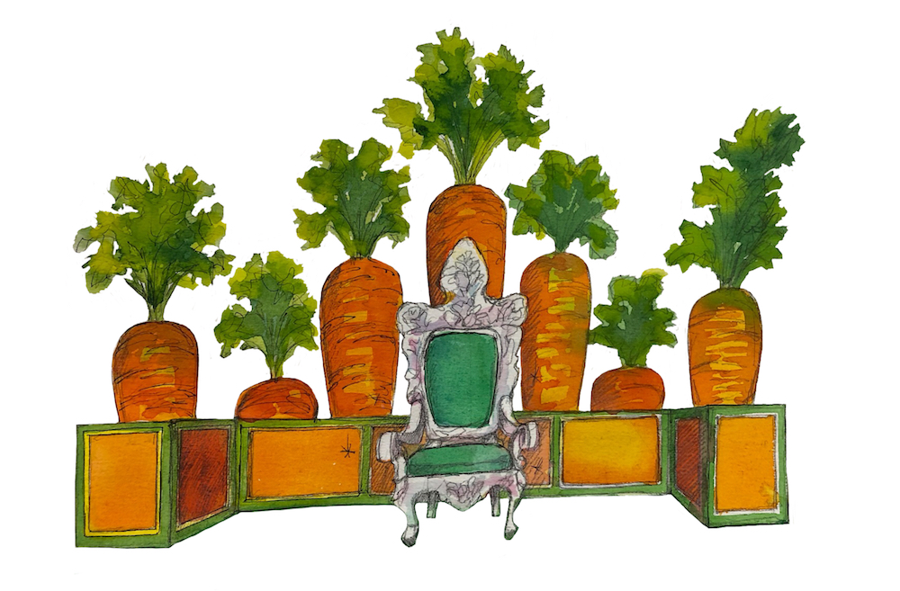 Barrango Artwork - giant fiberglass carrot back drop props