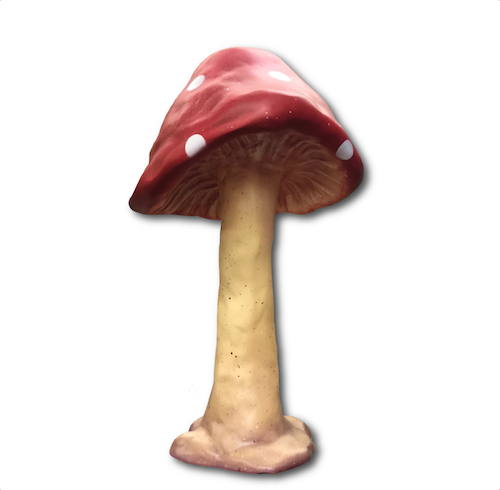 medium size fiberglass magic mushroom toadstool props