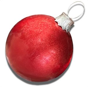 Brilliant Red Glitter Ball ornament