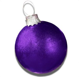Purple Glitter ball ornament