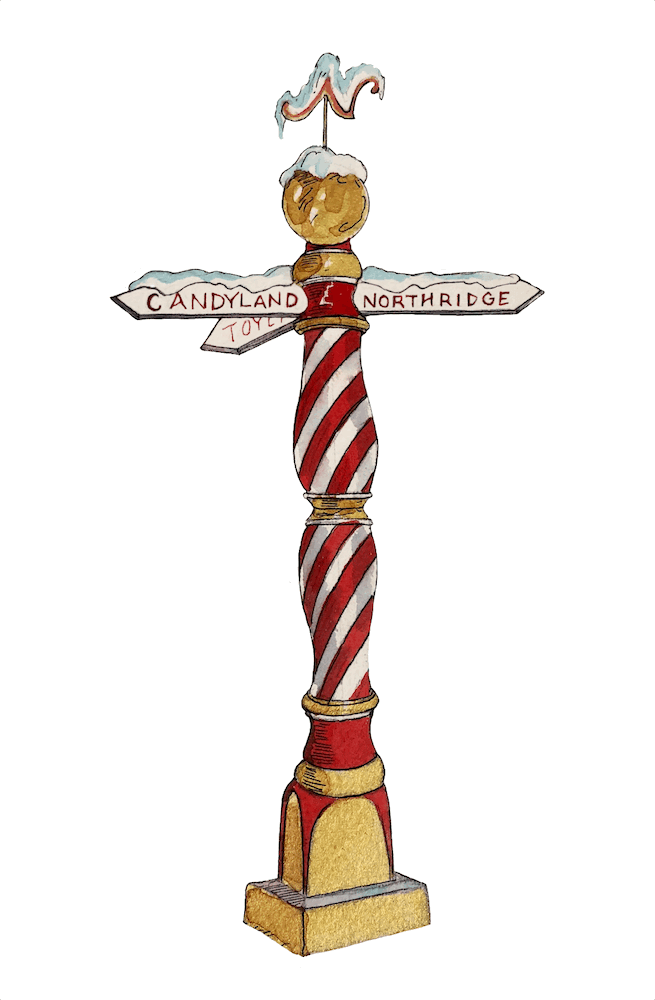 Barber Pole Custom Directional Signage