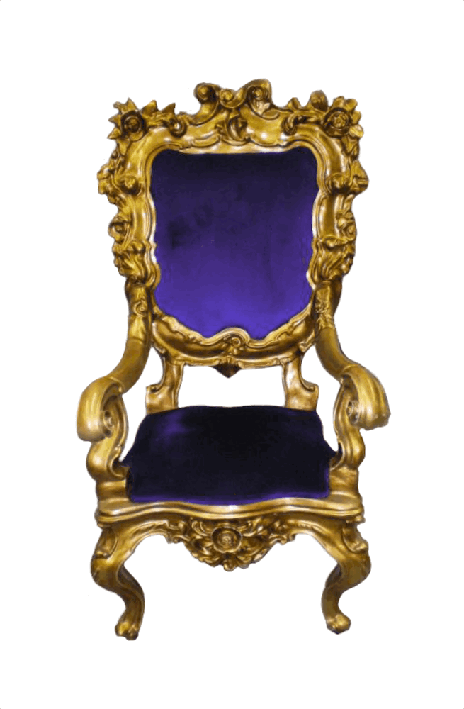 Small Gold and Purple Santa Claus Christmas throne