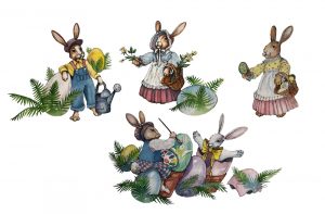 Barrango artwork Easter Springtime Easter bunny Animated rabbits