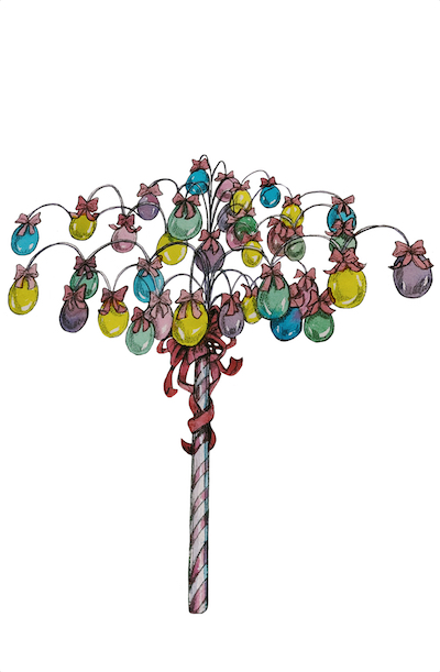 Easter egg Tree for spring time candy tree gum drop tree