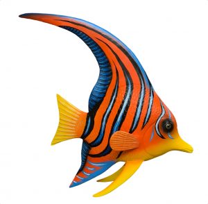 Orange striped Fiberglass Angel Fish