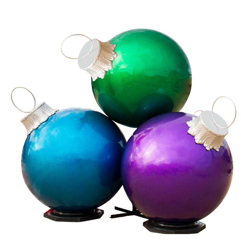 84 inch 4 giant ball ornament stack