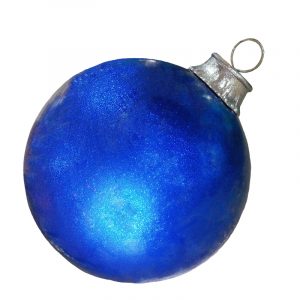 Royal Blue Glitter Giant Ball Ornament