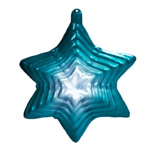 Blue Painted Six Pointed Star
