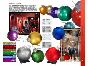 giant fiberglass ball ornaments catalog page