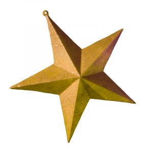 Gold Glitter Star Ornament