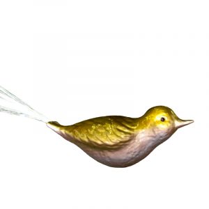 Gold Painted Bird Ornament
