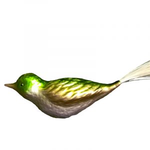 Green Painted Bird Ornament