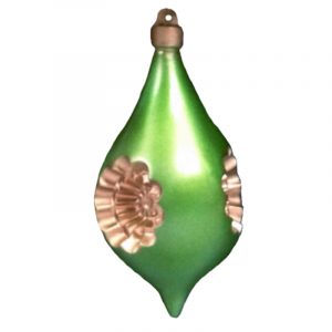 Green Painted Tear Drop Finial Ornament