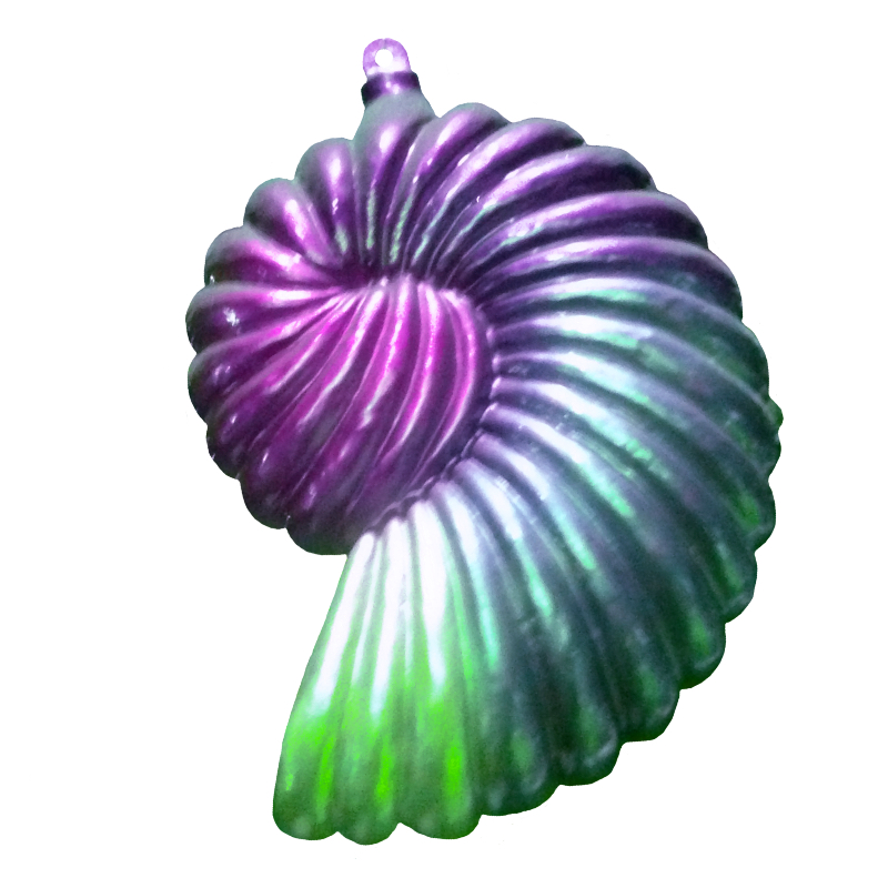 Purple Blue Green Shell Ornament