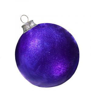 Purple Glitter Giant Ball Ornament