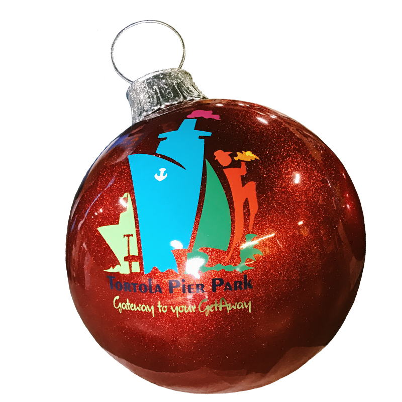 Tortola Pier park Christmas ball ornament