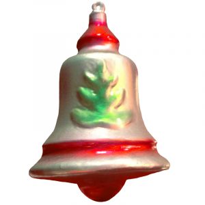 Red Painted Christmas Bell Ornament