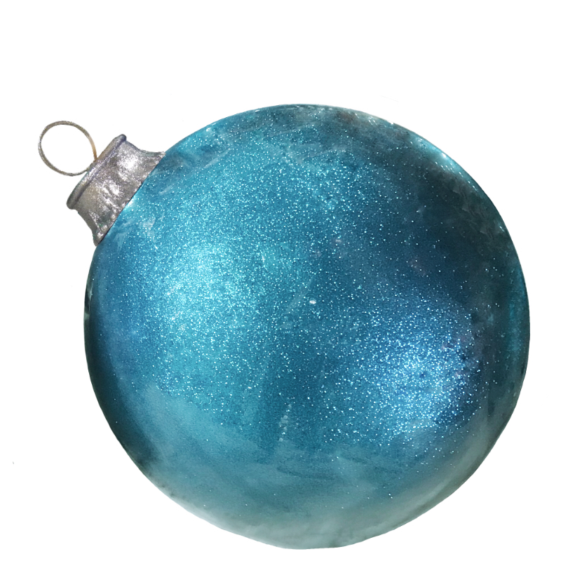 Sky Blue Glitter Giant Ball Ornament