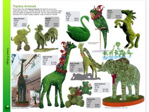Topiary Animal topiary catalog page